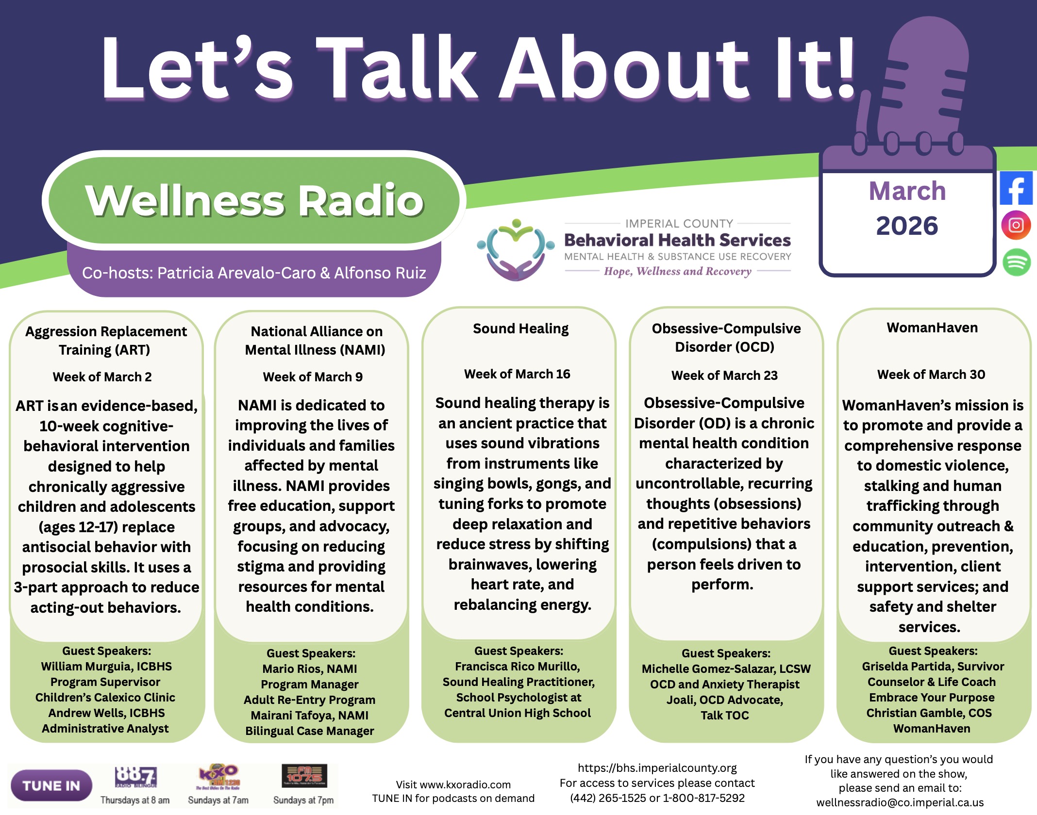 Let's talk about it calendar.